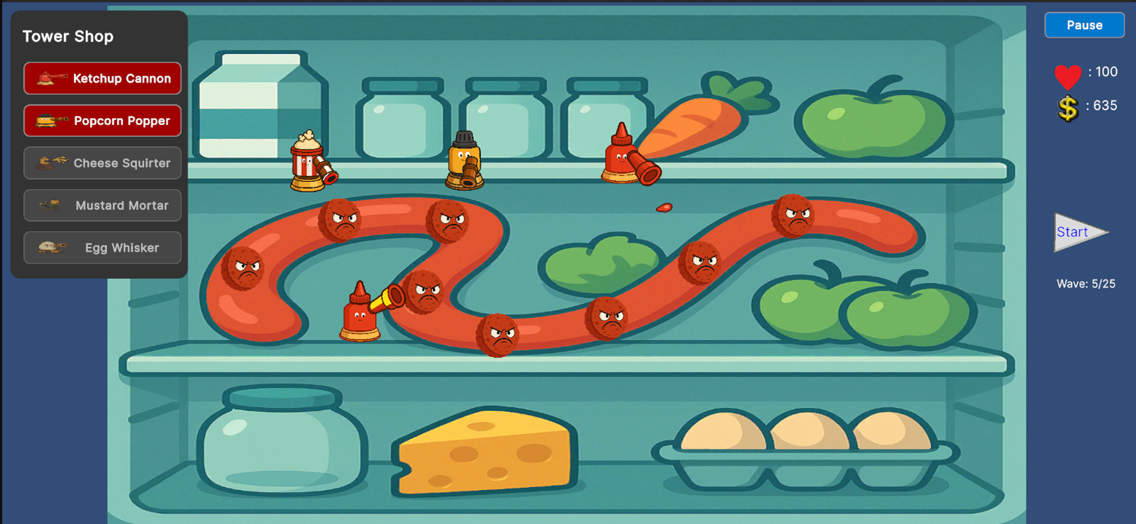 Food Fight Tower Defense Screenshot 1